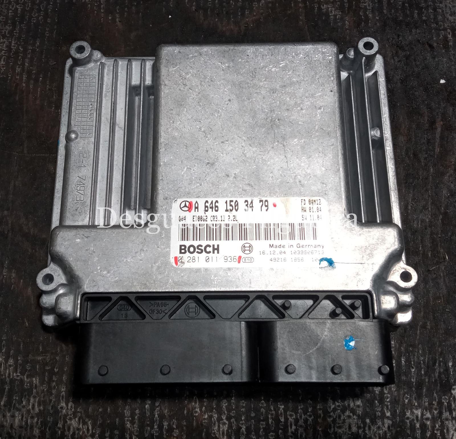 Centralita Check Control de Mercedes-Benz Clase C W203, 2.2 C 220 CDI, 150 cv, código de motor 646963, año 2005. - Imagen 1