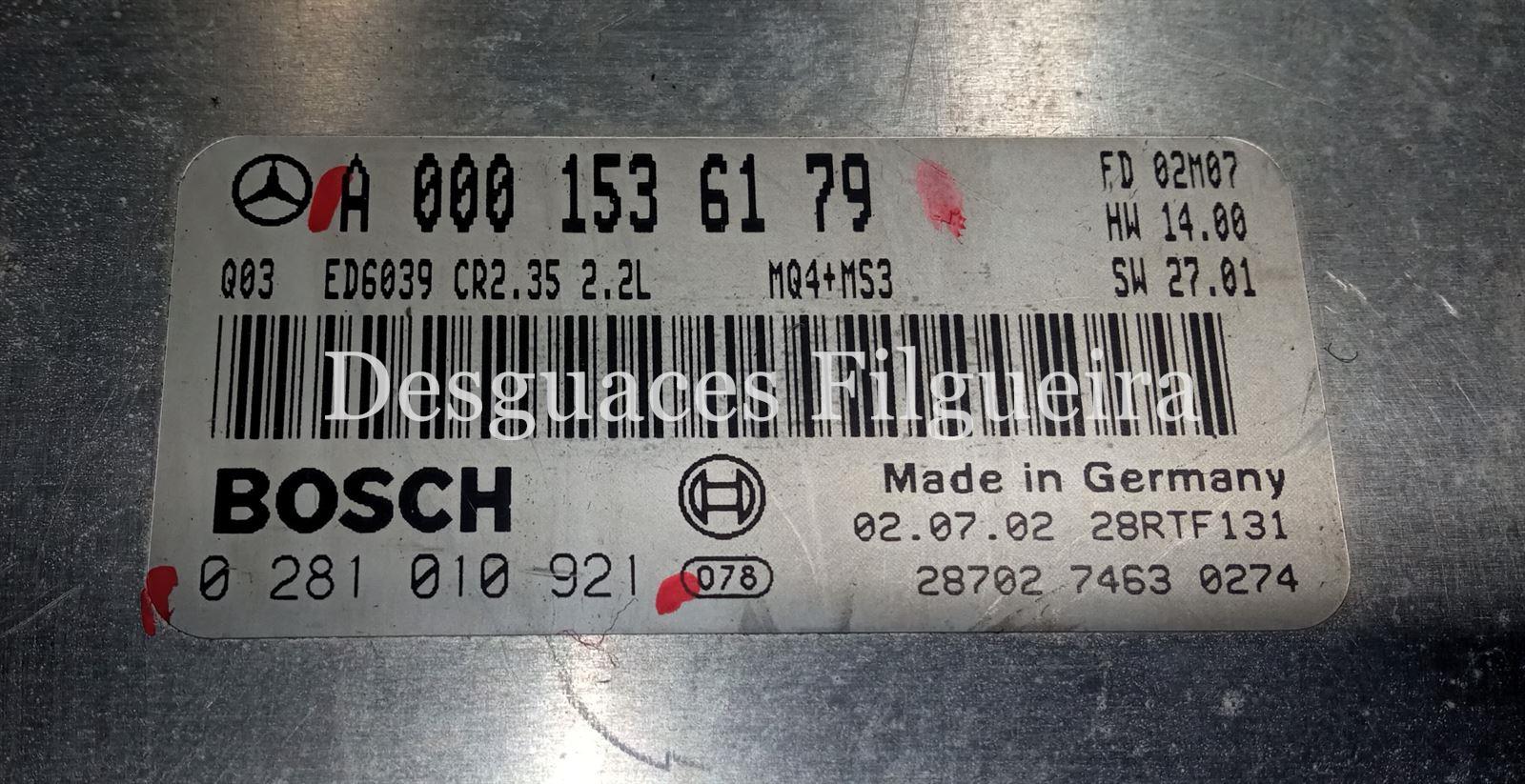 Centralita check control de Mercedes-Benz Sprinter 2-t Furgón 211 CDI, 109 cv, código de motor 611981, año 2002. - Imagen 3