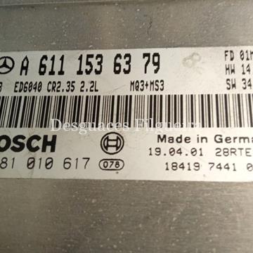 Centralita check control de Mercedes-Benz Sprinter 2.t Furgón W901, 208 CDI, 82 cv, código de motor 611.987, año 2001. - Imagen 2