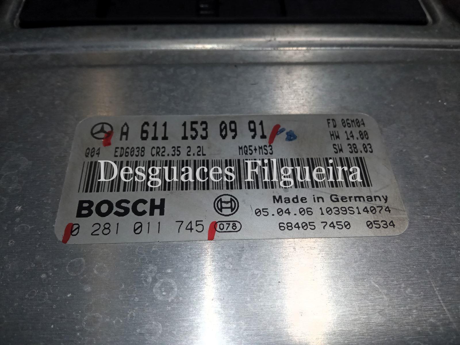 Centralita check control de Mercedez-Benz Sprinter 3-T Furgón 313 CDI, 129 cv, código de motor 611.981, año 2006. - Imagen 3