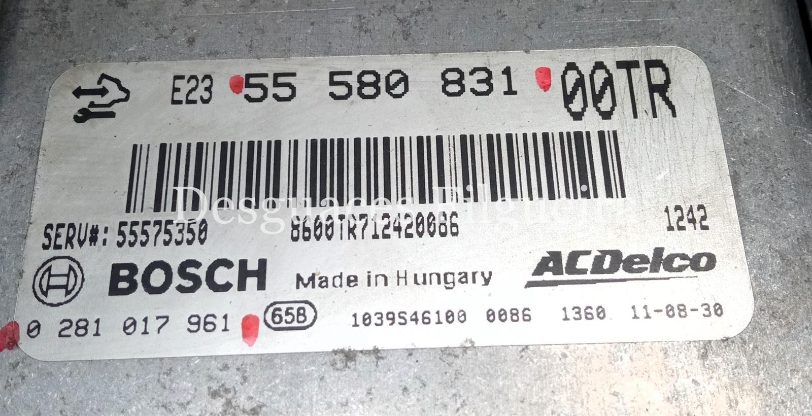 Centralita check control de Opel Corsa D 1.3 CDTI, 95 cv, código de motor A13DTR, año 2011. - Imagen 2