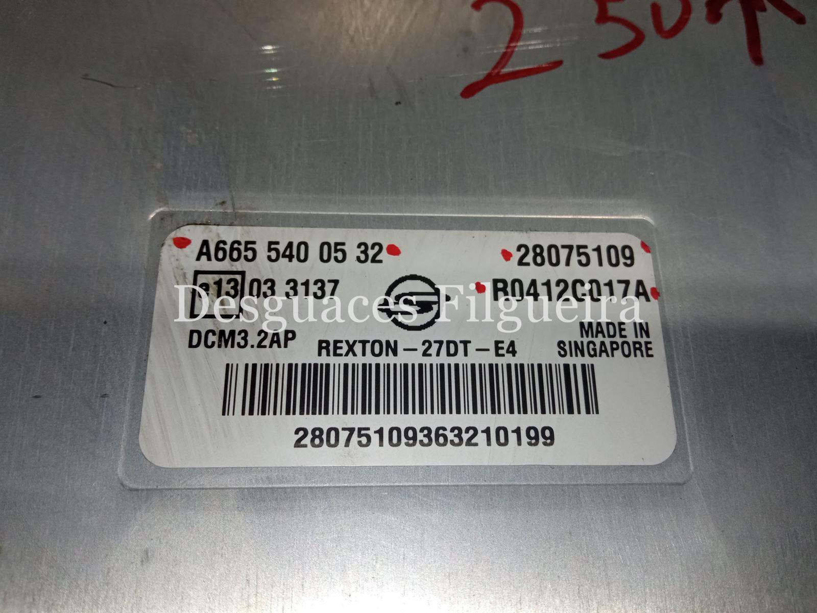 Centralita Check Control de Ssangyong Rexton 2.7 Xdi, 165 cv, código de motor: D27DT, año 2007. - Imagen 2