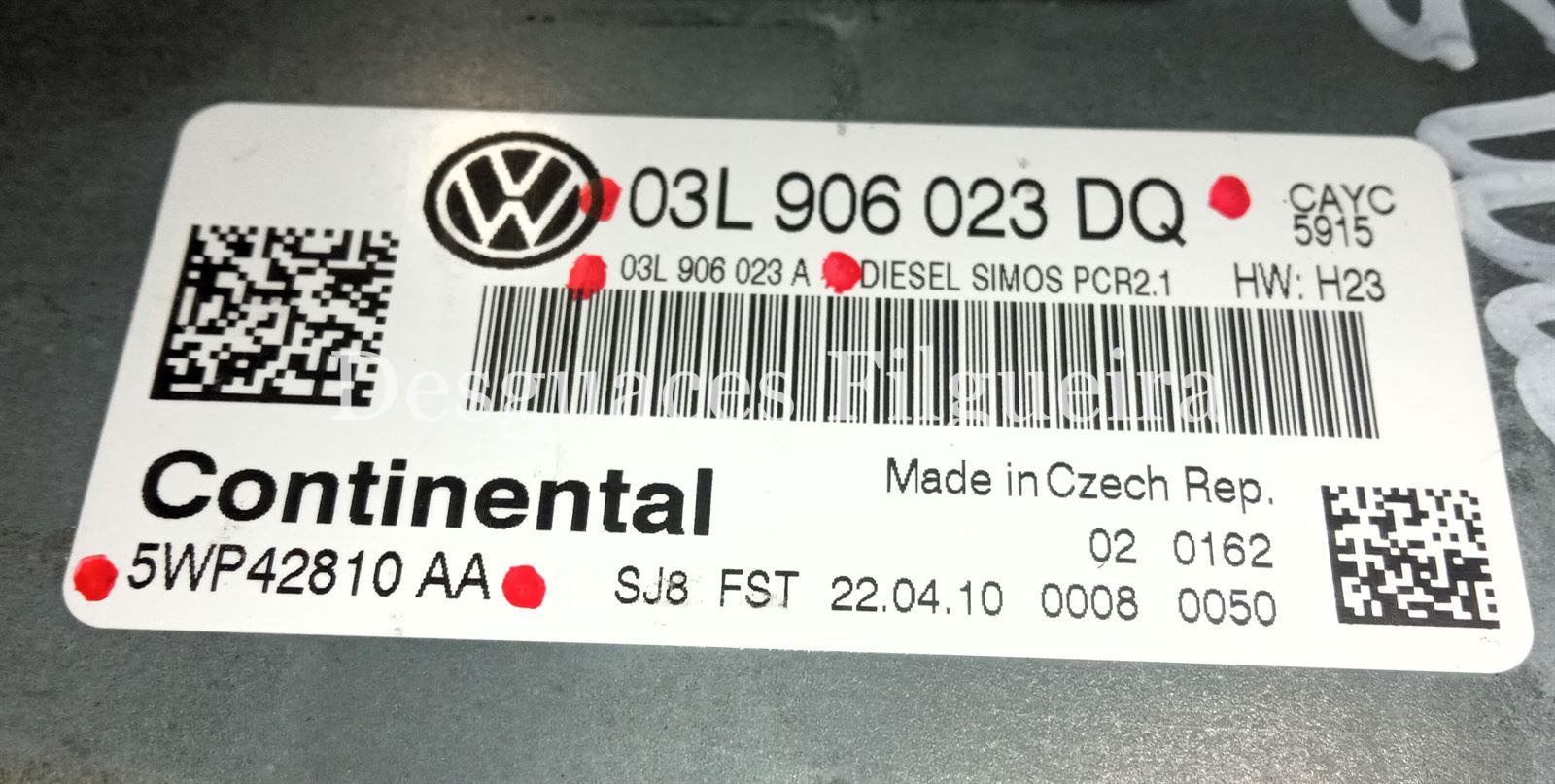 Centralita check control de Volkswagen Golf VI 1.6 TDI, 106 cv, código de motor CAY, año 2010. - Imagen 2