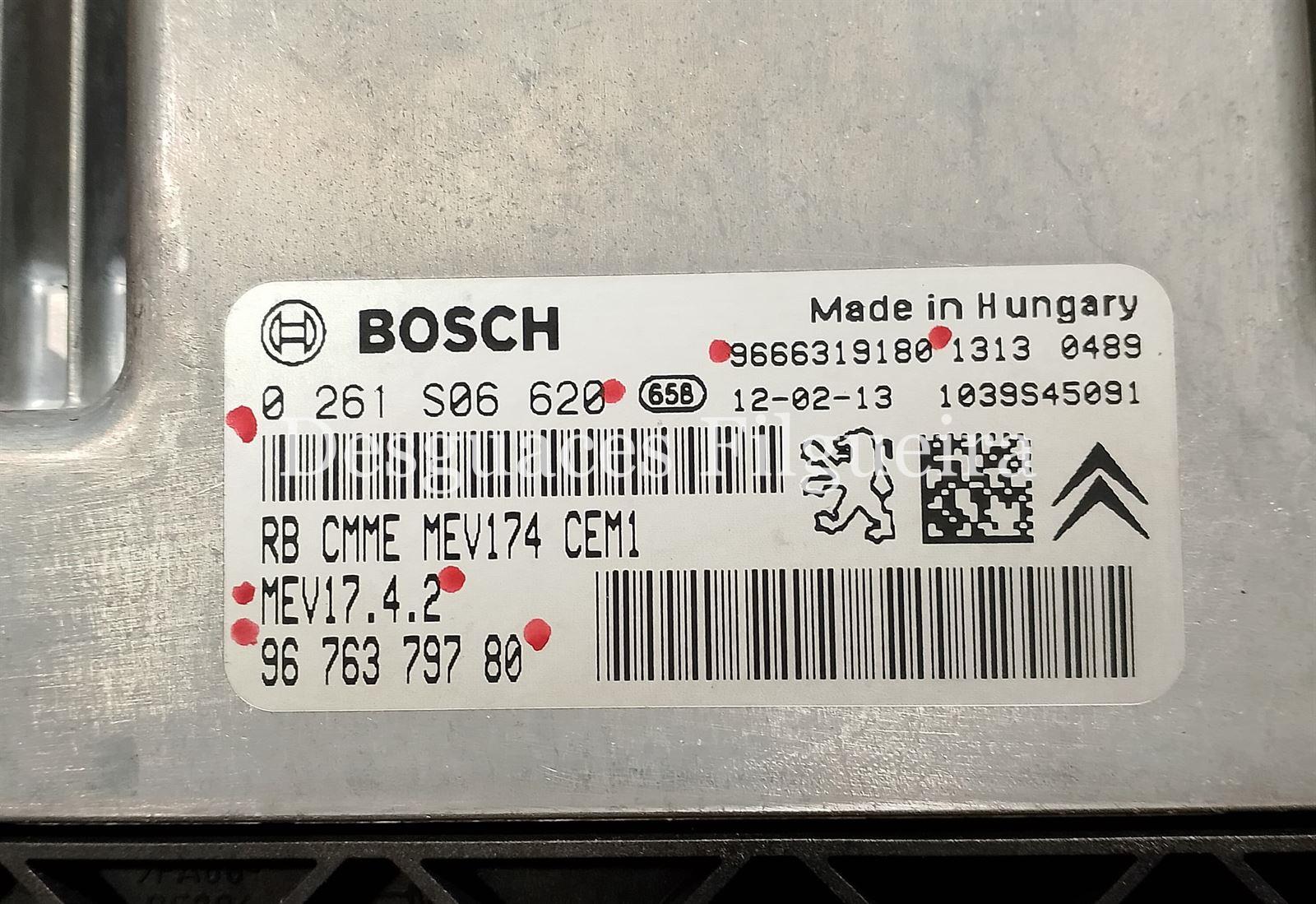 Centralita motor ECU Citroen C4 1.4 16V 9676379780 Bosch 0261S06620 - Imagen 3