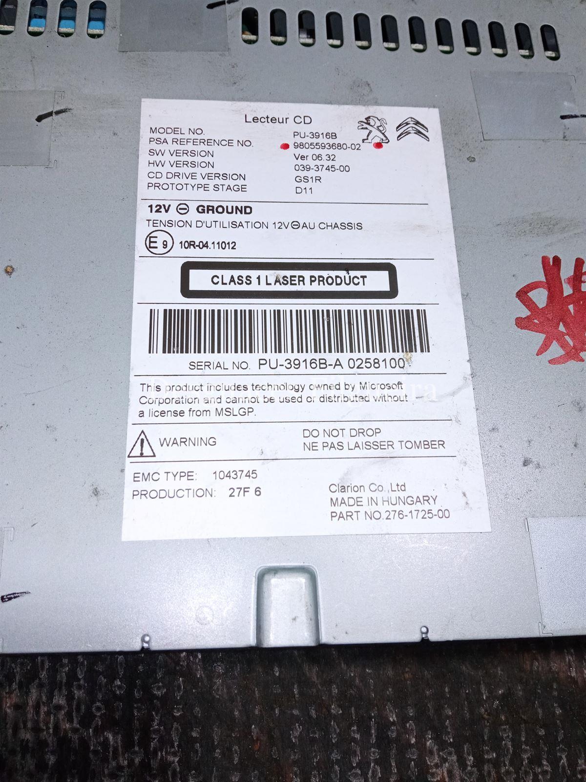 Conjunto radio Citroen C4 1.6 Blue Hdi - Imagen 6
