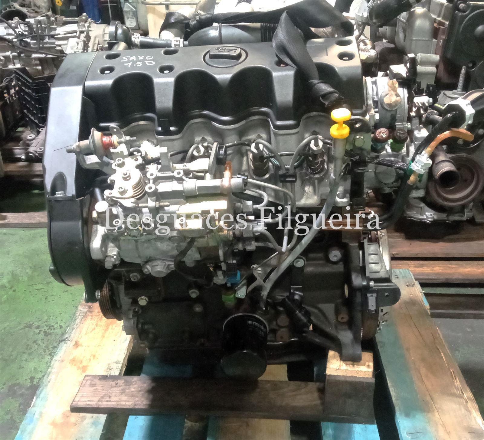 Motor completo de Citroen Saxo 1.5 D, 57 cv, código de motor VJX, año 2002. - Imagen 1