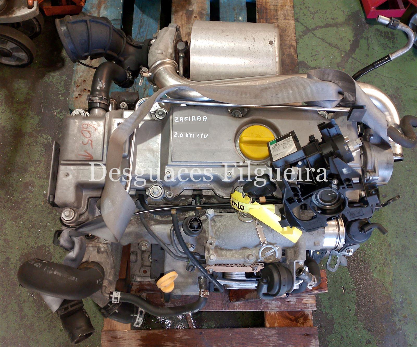 Motor completo Opel Zafira 2. 0 DTI 16V Y20DTH bomba dos conectores - Imagen 1