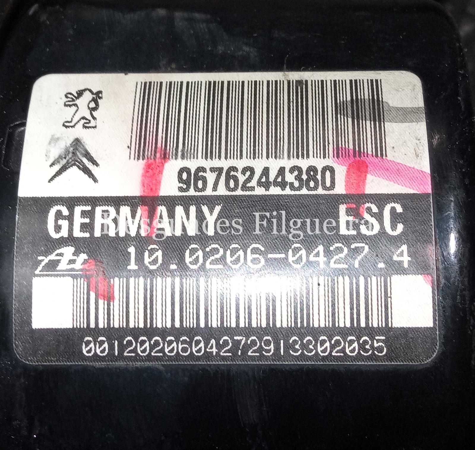 Núcleo ABS de Peugeot 207+, 1.4 HDI, 68 cv, código de motor 8H01, año 2013. - Imagen 2