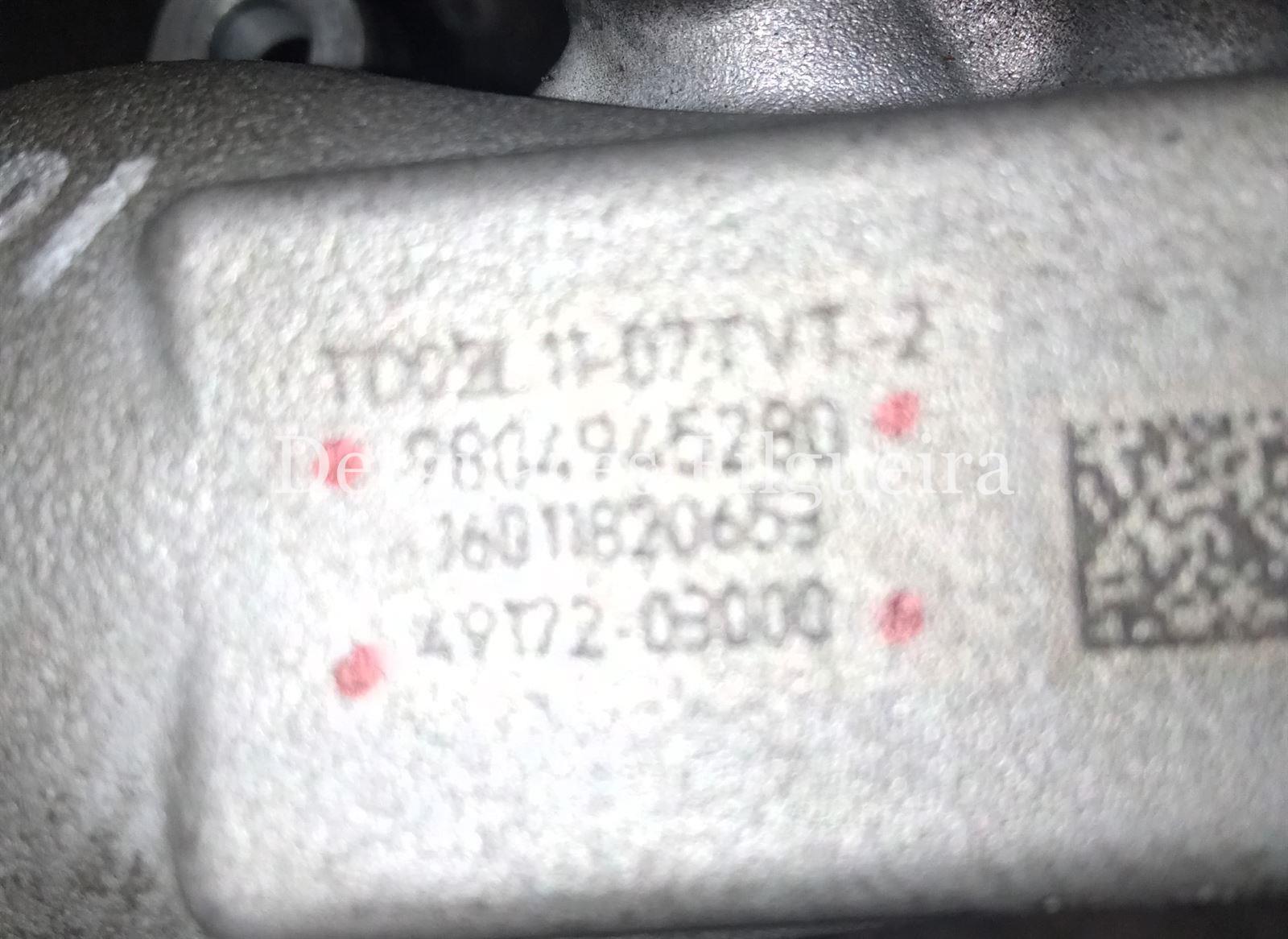 Turbo de Peugeot 208 1.6 HDI, 75 cv, código de motor: BH02, año 2016. - Imagen 2