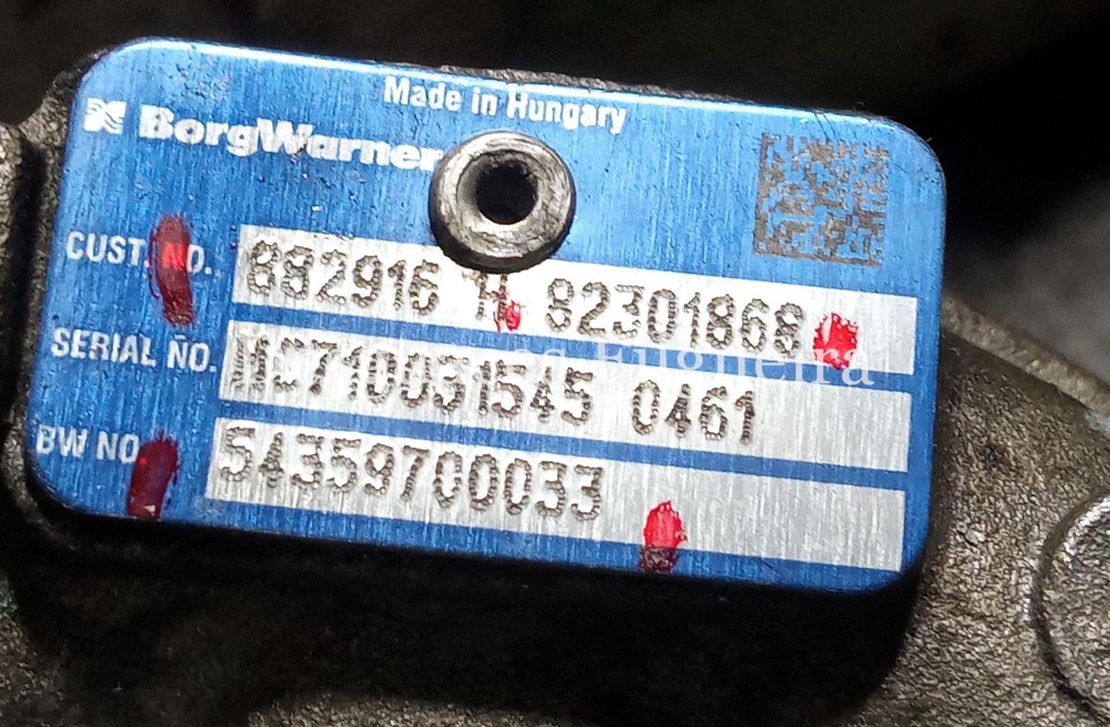 Turbo de Renault Kangoo II 1.5 dCi, 68 cv, código de motor K9KA8, año 2010. - Imagen 6